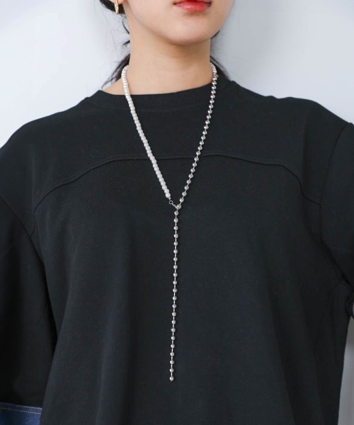 Bou Jeloud（ブージュルード）の「パールコンビネックレス（ネックレス・レディース・ゴールド/シルバー・ONESIZE）」の2枚目の写真