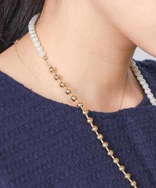 Bou Jeloud（ブージュルード）の「パールコンビネックレス（ネックレス・レディース・ゴールド/シルバー・ONESIZE）」の10枚目の写真