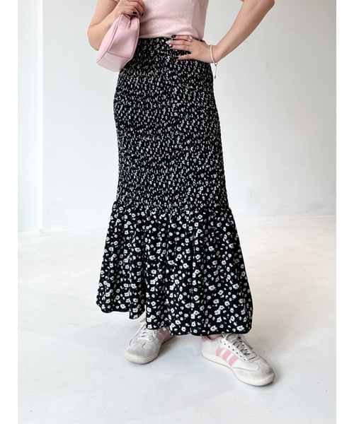 jumelle（ジュメロ）の「shirring flower skirt（スカート・レディース・ホワイト/ブラック・SMALL/MEDIUM）」の14枚目の写真