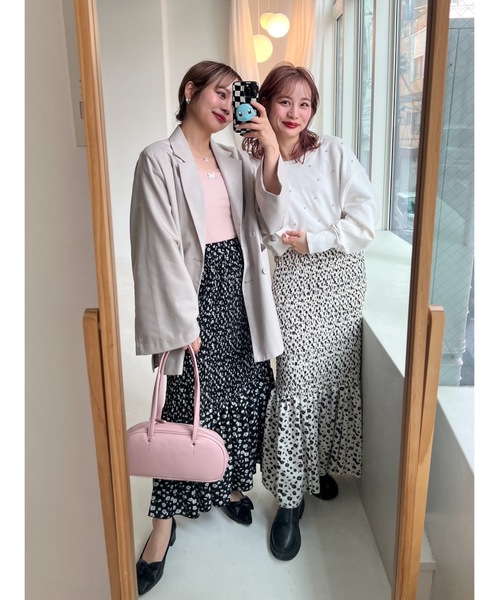 jumelle（ジュメロ）の「shirring flower skirt（スカート・レディース・ホワイト/ブラック・SMALL/MEDIUM）」の9枚目の写真