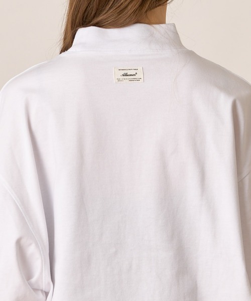 ALLUMER（アリュメール）の「ドルマンスリーブモックネックTシャツ（Tシャツ/カットソー・レディース・ブラック/ホワイト・1）」の8枚目の写真