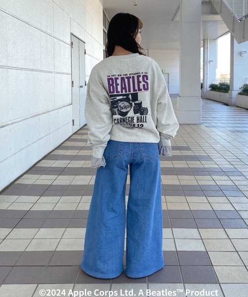 Right-on（ライトオン）の「【THE BEATLES】フォトPTトレーナー（スウェット・メンズ・オフホワイト/ダークグレー/キナリ・L/XL/M）」の8枚目の写真