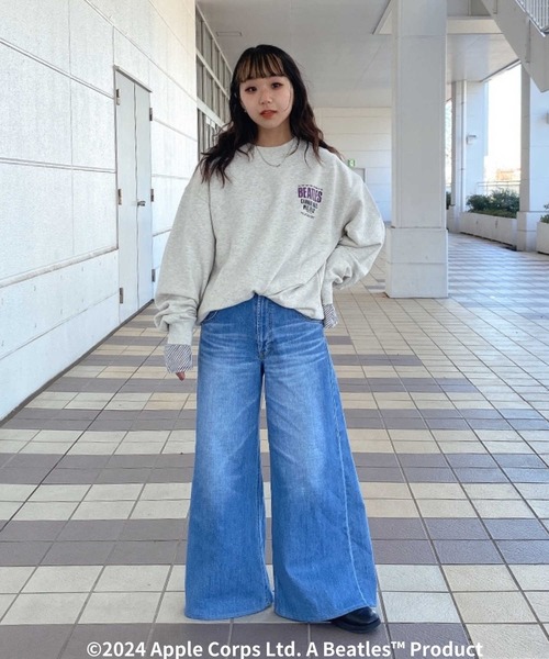 Right-on（ライトオン）の「【THE BEATLES】フォトPTトレーナー（スウェット・メンズ・オフホワイト/ダークグレー/キナリ・L/XL/M）」の7枚目の写真