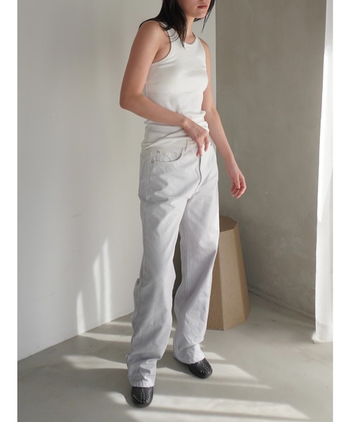 ENCIRCLE(エンサークル)の「【ENCIRCLE/エンサークル】Gradation jeans/グラデーションジーンズ(デニム)(デニムパンツ・レディース・グレー×ホワイト・3/2/1)」の9枚目の写真