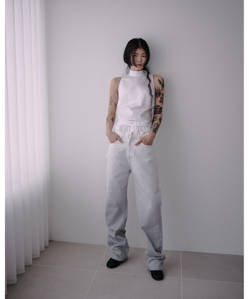 ENCIRCLE(エンサークル)の「【ENCIRCLE/エンサークル】Gradation jeans/グラデーションジーンズ(デニム)(デニムパンツ・レディース・グレー×ホワイト・3/2/1)」の2枚目の写真