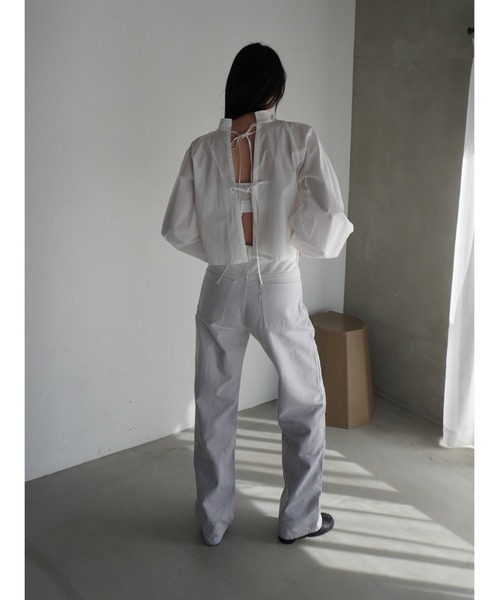 ENCIRCLE(エンサークル)の「【ENCIRCLE/エンサークル】Gradation jeans/グラデーションジーンズ(デニム)(デニムパンツ・レディース・グレー×ホワイト・3/2/1)」の15枚目の写真