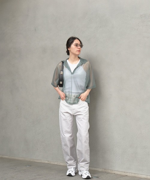 ENCIRCLE(エンサークル)の「【ENCIRCLE/エンサークル】Gradation jeans/グラデーションジーンズ(デニム)(デニムパンツ・レディース・グレー×ホワイト・3/2/1)」の17枚目の写真