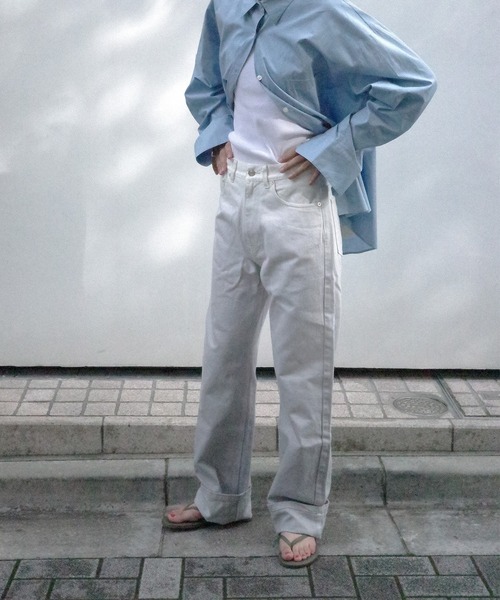 ENCIRCLE(エンサークル)の「【ENCIRCLE/エンサークル】Gradation jeans/グラデーションジーンズ(デニム)(デニムパンツ・レディース・グレー×ホワイト・3/2/1)」の20枚目の写真