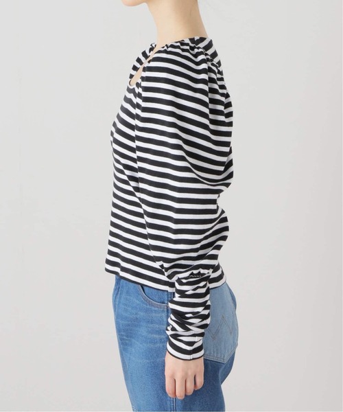 U by SPICK&SPAN(ユーバイスピックアンドスパン)の「ギャザースリーブボーダープルオーバー(Tシャツ/カットソー・レディース・ブラック・FREE)」の16枚目の写真