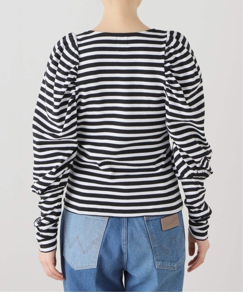 U by SPICK&SPAN(ユーバイスピックアンドスパン)の「ギャザースリーブボーダープルオーバー(Tシャツ/カットソー・レディース・ブラック・FREE)」の17枚目の写真