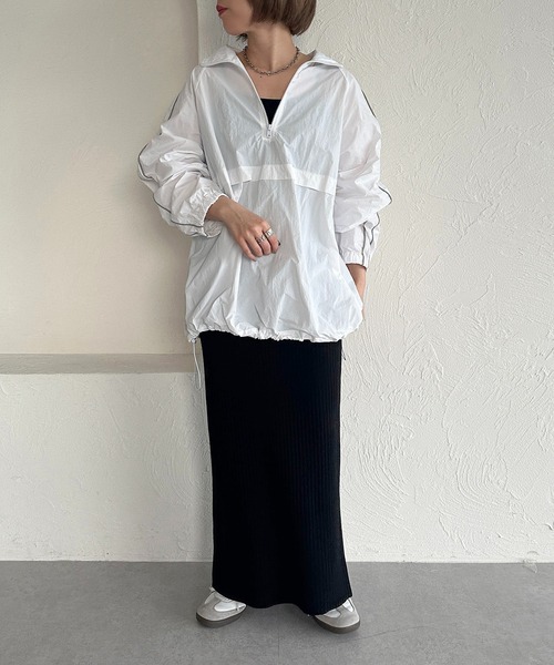 apres jour mignon(アプレジュールミニョン)の「パイピングアノラック【ZOZOTOWN限定アイテム】(その他トップス・レディース・ブラック/レッド/オフホワイト/グレー・X-LARGE/フリー)」の18枚目の写真