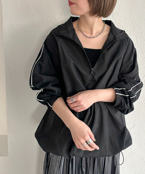 apres jour mignon(アプレジュールミニョン)の「パイピングアノラック【ZOZOTOWN限定アイテム】(その他トップス・レディース・ブラック/レッド/オフホワイト/グレー・X-LARGE/フリー)」の21枚目の写真