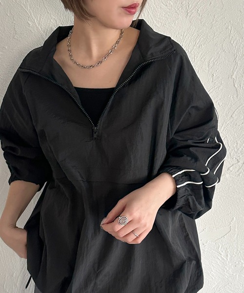 apres jour mignon(アプレジュールミニョン)の「パイピングアノラック【ZOZOTOWN限定アイテム】(その他トップス・レディース・ブラック/レッド/オフホワイト/グレー・X-LARGE/フリー)」の22枚目の写真