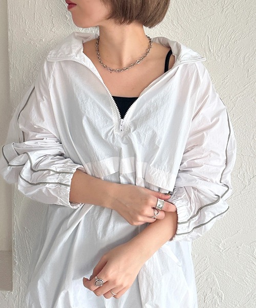 apres jour mignon(アプレジュールミニョン)の「パイピングアノラック【ZOZOTOWN限定アイテム】(その他トップス・レディース・ブラック/レッド/オフホワイト/グレー・X-LARGE/フリー)」の5枚目の写真
