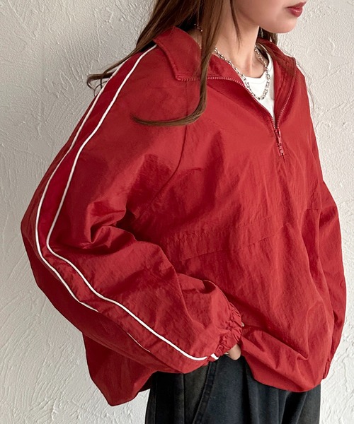 apres jour mignon(アプレジュールミニョン)の「パイピングアノラック【ZOZOTOWN限定アイテム】(その他トップス・レディース・ブラック/レッド/オフホワイト/グレー・X-LARGE/フリー)」の12枚目の写真