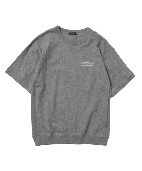 GLAZOS(グラソス)の「USAコットン・スウェットライク刺繍半袖Tシャツ(Tシャツ/カットソー・キッズ・グレー/ブルー/ブラック・170cm/160cm/150cm/140cm)」の2枚目の写真