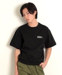 GLAZOS | USAコットン・スウェットライク刺繍半袖Tシャツ(Tシャツ/カットソー)
