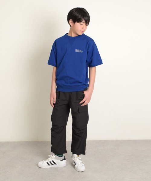 GLAZOS(グラソス)の「USAコットン・スウェットライク刺繍半袖Tシャツ(Tシャツ/カットソー・キッズ・グレー/ブルー/ブラック・170cm/160cm/150cm/140cm)」の9枚目の写真