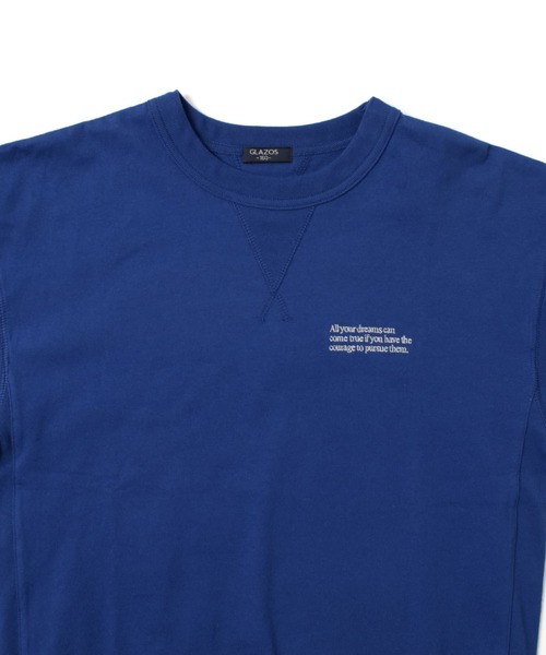 GLAZOS(グラソス)の「USAコットン・スウェットライク刺繍半袖Tシャツ(Tシャツ/カットソー・キッズ・グレー/ブルー/ブラック・170cm/160cm/150cm/140cm)」の8枚目の写真