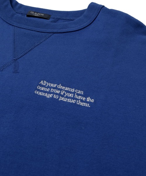 GLAZOS(グラソス)の「USAコットン・スウェットライク刺繍半袖Tシャツ(Tシャツ/カットソー・キッズ・グレー/ブルー/ブラック・170cm/160cm/150cm/140cm)」の7枚目の写真