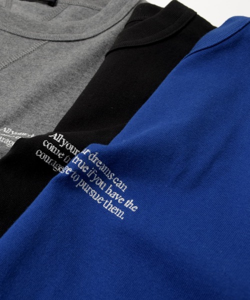 GLAZOS(グラソス)の「USAコットン・スウェットライク刺繍半袖Tシャツ(Tシャツ/カットソー・キッズ・グレー/ブルー/ブラック・170cm/160cm/150cm/140cm)」の4枚目の写真
