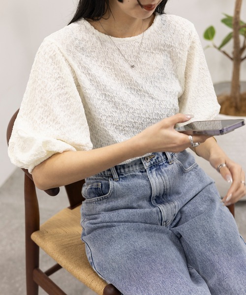 LEPSIM（レプシィム）の「ランタンプルオーバー 114227（Tシャツ