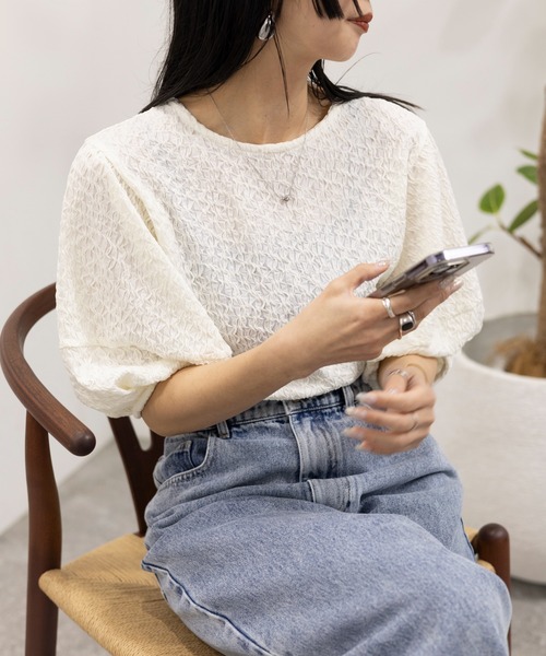 LEPSIM（レプシィム）の「ランタンプルオーバー 114227（Tシャツ