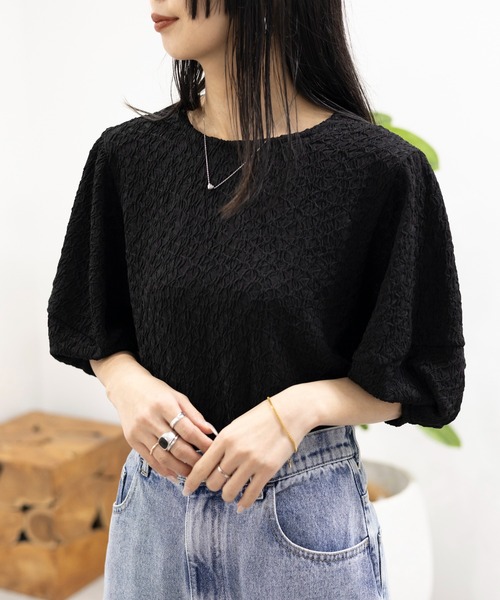 LEPSIM（レプシィム）の「ランタンプルオーバー　114227（Tシャツ/カットソー・レディース・オフホワイト/ブラック/グリーン系その他・FREE）」の16枚目の写真