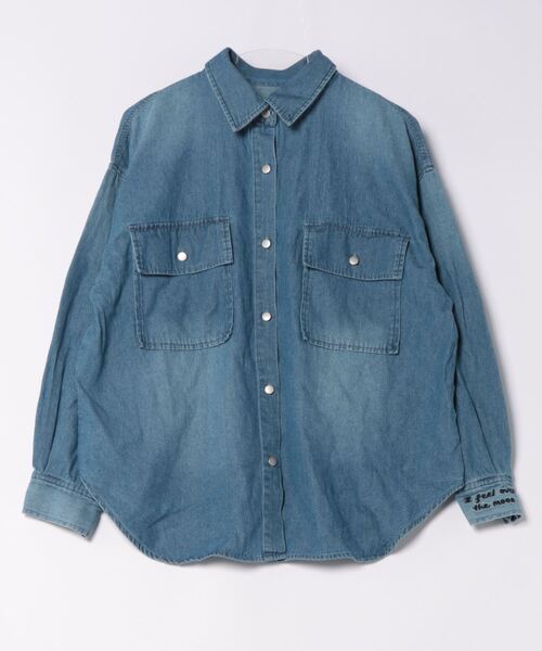 apres jour clair(アプレジュールクレア)の「【apres jour clair】刺繍デザインデニムシャツ【ZOZOTOWN限定アイテム】(シャツ/ブラウス・レディース・ブラック/ライトブルー・X-LARGE/フリー)」の5枚目の写真