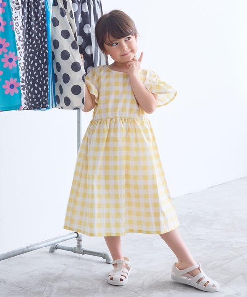 LSP WOW（エルエスピーワオ）の「【LSP WOW!】ガールズ総柄ワンピース（80～130cm）（ワンピース・キッズ・ブラック系2/ブルー/イエロー/ブラック系1/ホワイト系2/ホワイト系1/ブラック系3/グリーン・80/90/100/110/120/130）」の8枚目の写真