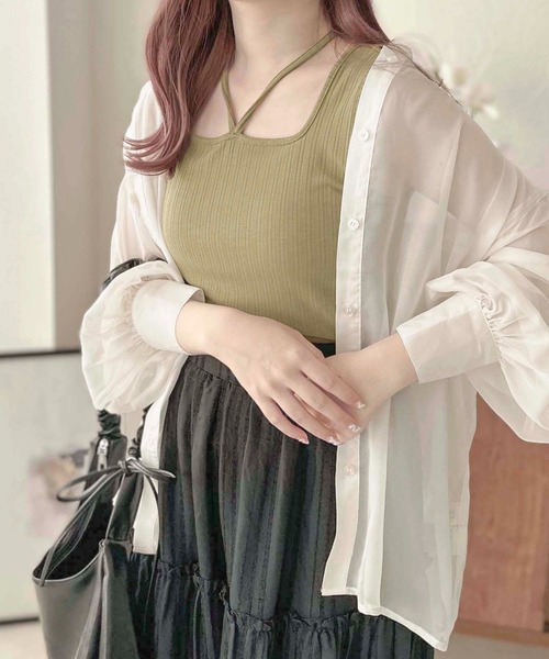 apres jour clair】リボン付き変形タンクトップ【ZOZOTOWN限定アイテム