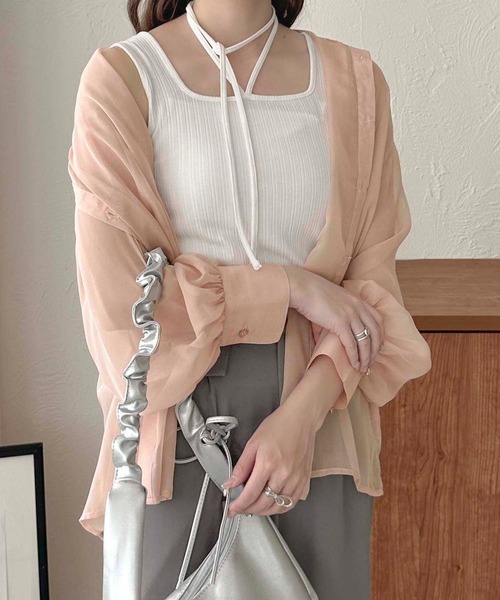 apres jour clair】リボン付き変形タンクトップ【ZOZOTOWN限定アイテム