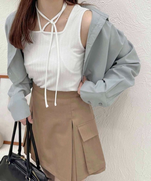 apres jour clair】リボン付き変形タンクトップ【ZOZOTOWN限定アイテム