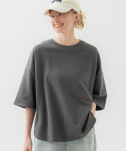 coca(coca)(コカ)の「【WEB限定セール】コットンテールカットスウェット(Tシャツ/カットソー・レディース・ホワイト/チャコール・M/L)」の1枚目の写真