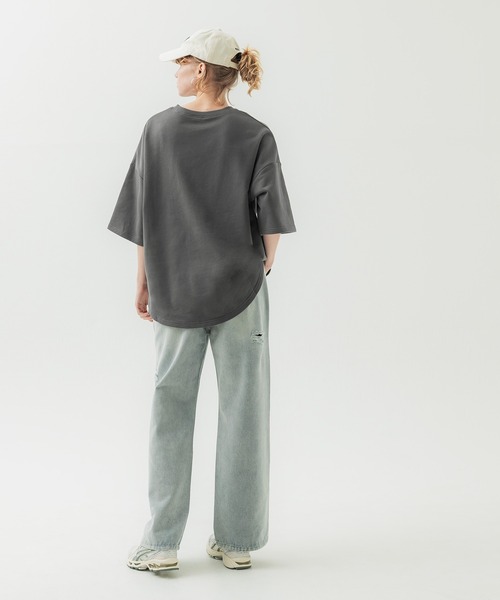 coca(coca)(コカ)の「【WEB限定セール】コットンテールカットスウェット(Tシャツ/カットソー・レディース・ホワイト/チャコール・M/L)」の4枚目の写真