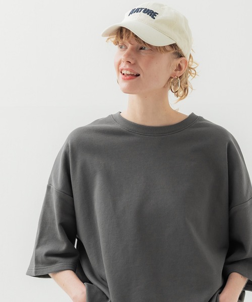 coca(coca)(コカ)の「【WEB限定セール】コットンテールカットスウェット(Tシャツ/カットソー・レディース・ホワイト/チャコール・M/L)」の5枚目の写真