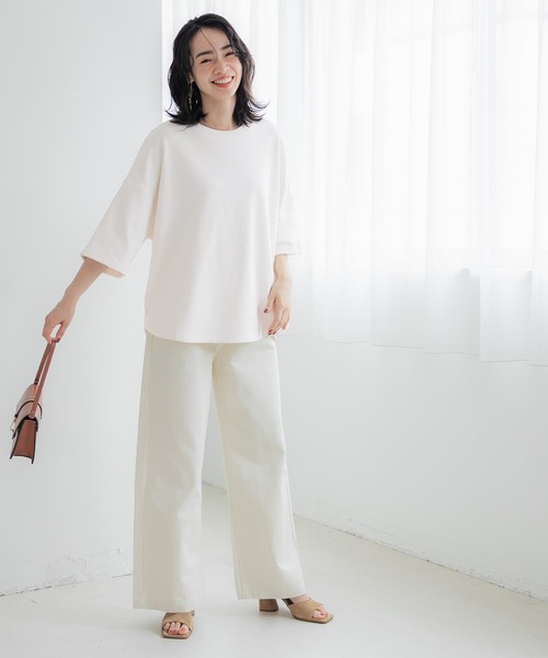 coca(coca)(コカ)の「【WEB限定セール】コットンテールカットスウェット(Tシャツ/カットソー・レディース・ホワイト/チャコール・M/L)」の11枚目の写真