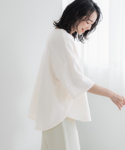 coca(coca)(コカ)の「【WEB限定セール】コットンテールカットスウェット(Tシャツ/カットソー・レディース・ホワイト/チャコール・M/L)」の12枚目の写真