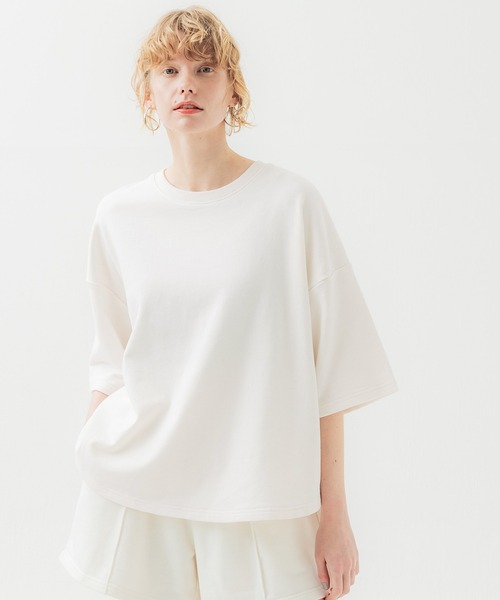 coca(coca)(コカ)の「【WEB限定セール】コットンテールカットスウェット(Tシャツ/カットソー・レディース・ホワイト/チャコール・M/L)」の14枚目の写真