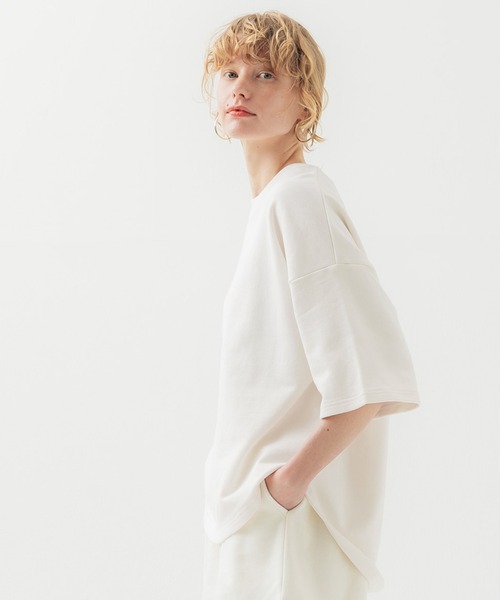 coca(coca)(コカ)の「【WEB限定セール】コットンテールカットスウェット(Tシャツ/カットソー・レディース・ホワイト/チャコール・M/L)」の9枚目の写真