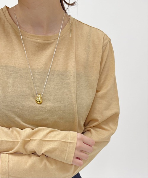 JOURNAL STANDARD（ジャーナルスタンダード）の「《追加10》クルーネックシアーロングＴシャツ（Tシャツ/カットソー・レディース・ホワイト/ブルー/オレンジ・FREE）」の17枚目の写真