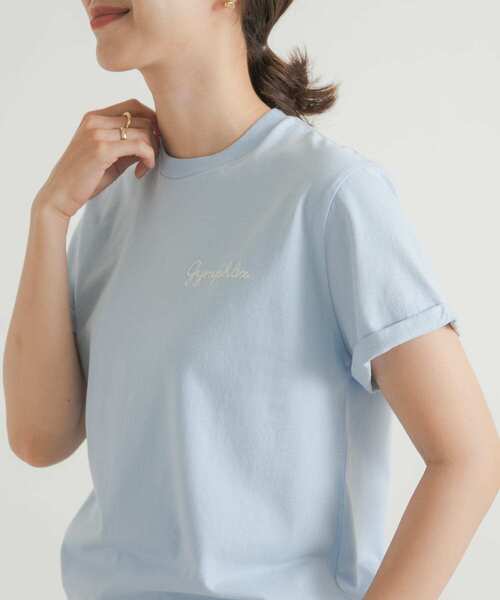 GYMPHLEX（ジムフレックス）の「GYMPHLEX　COTTON JERSEY T-SHIRTS（Tシャツ/カットソー・レディース・ブルー系その他/ホワイト/ベージュ系その他/ライトブルー/チャコールグレー・14）」の4枚目の写真