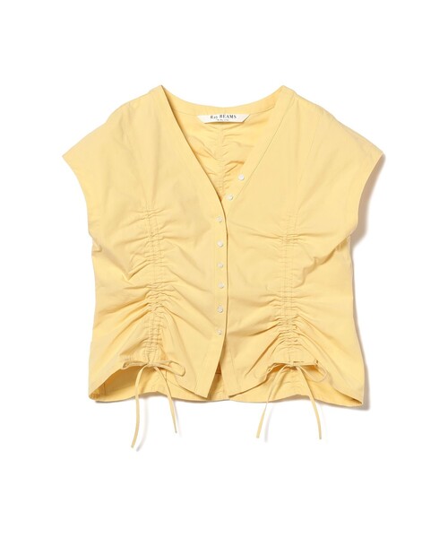 Ray BEAMS（レイビームス）の「Ray BEAMS / ドロスト ギャザー Vネック ブラウス（シャツ/ブラウス・レディース・ブラック/イエロー・1/0）」の6枚目の写真