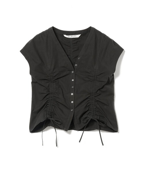 Ray BEAMS（レイビームス）の「Ray BEAMS / ドロスト ギャザー Vネック ブラウス（シャツ/ブラウス・レディース・ブラック/イエロー・1/0）」の19枚目の写真