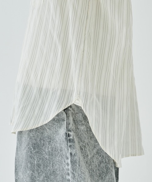 saby（サバイ）の「【saby/サバイ】STUDIOUS別注 STRIPE SHIRT（シャツ/ブラウス・メンズ・オフホワイト/サックスブルー・2/3）」の12枚目の写真