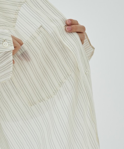 saby（サバイ）の「【saby/サバイ】STUDIOUS別注 STRIPE SHIRT（シャツ/ブラウス・メンズ・オフホワイト/サックスブルー・2/3）」の15枚目の写真