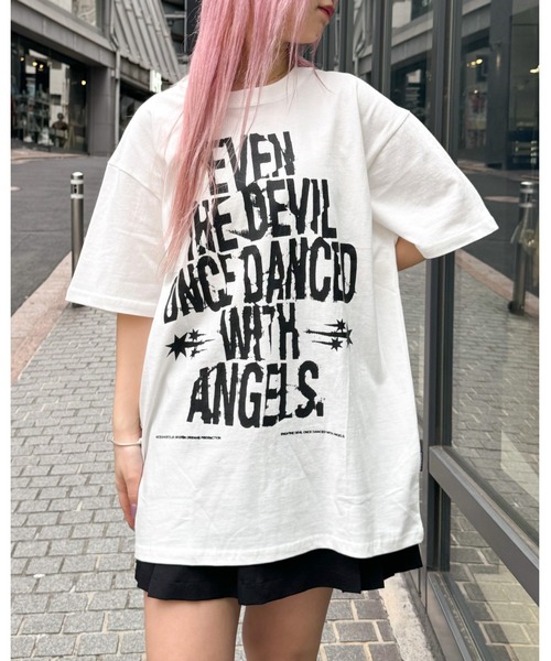 NICE GHOST CLUB（ナイスゴーストクラブ）の「【UNISEX】niceghostclub／CRUMPLED T 2124386（Tシャツ/カットソー・レディース・ホワイト/ブラック・MEDIUM/SMALL/LARGE）」の2枚目の写真