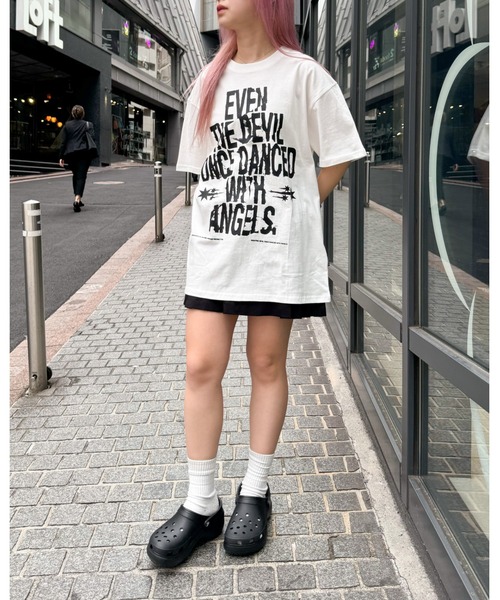 NICE GHOST CLUB（ナイスゴーストクラブ）の「【UNISEX】niceghostclub／CRUMPLED T 2124386（Tシャツ/カットソー・レディース・ホワイト/ブラック・MEDIUM/SMALL/LARGE）」の17枚目の写真