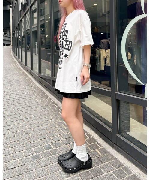 NICE GHOST CLUB（ナイスゴーストクラブ）の「【UNISEX】niceghostclub／CRUMPLED T 2124386（Tシャツ/カットソー・レディース・ホワイト/ブラック・MEDIUM/SMALL/LARGE）」の18枚目の写真