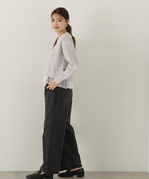 PROPORTION BODY DRESSING（プロポーションボディドレッシング）の「Boysワイドデニム / 1214230500（デニムパンツ・レディース・ブラック/ブルー・MEDIUM/SMALL）」の9枚目の写真